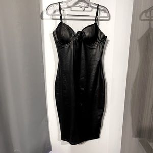 Faux leather dress size medium